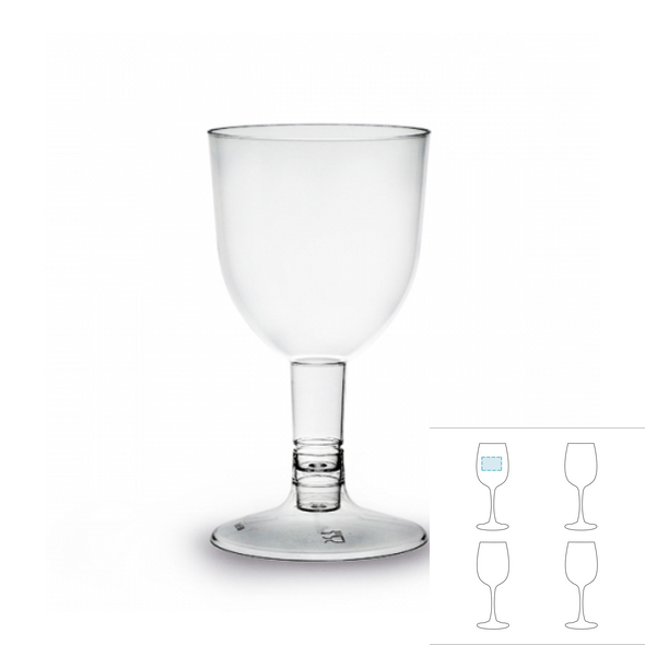 Breekbaar plastic wijnglas Breekbaar plastic wijnglas