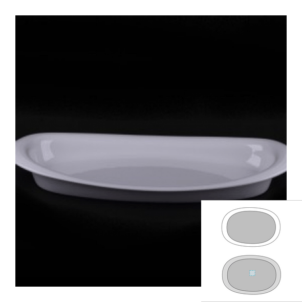 Ceramic oval serving dish - Duo