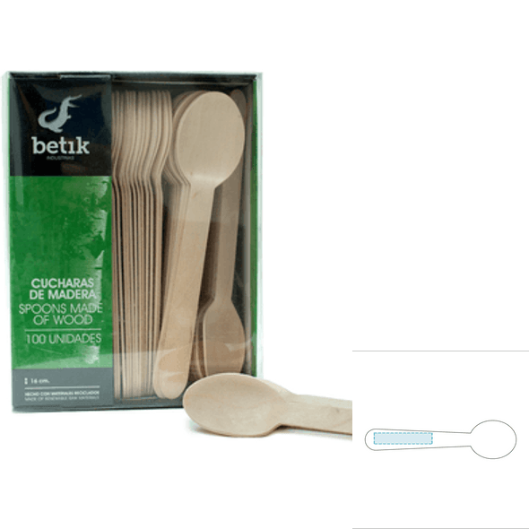 Confezione cucchiai di legno (100 un)