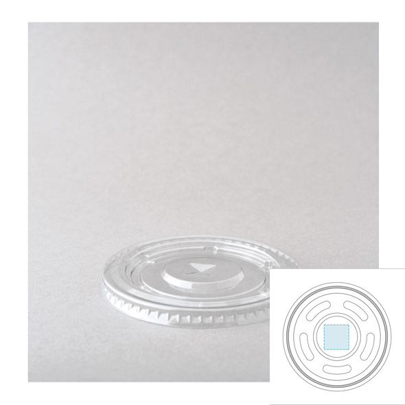 Confezione di coperchi per bicchieri poco profondi in plastica con intaglio a croce  (20 x 50 pz)