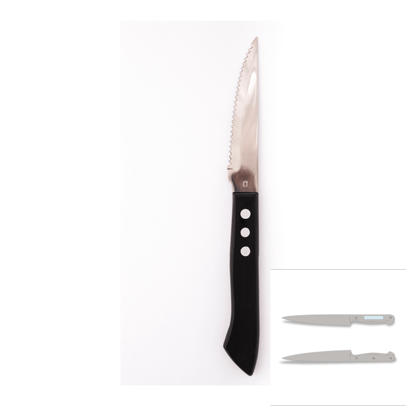 Couteau à viande en acier inoxydable avec manche en plastique