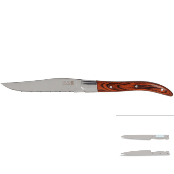 Cuchillo para carne de acero inoxidable con mango de madera -  Narbona
