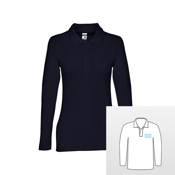 Poloshirt met lange online mouwen dames