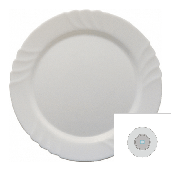 Flache runde Glasplatte - BORMIOLI ROCCO™ - Ebro Flache runde Glasplatte - BORMIOLI ROCCO™ - Ebro