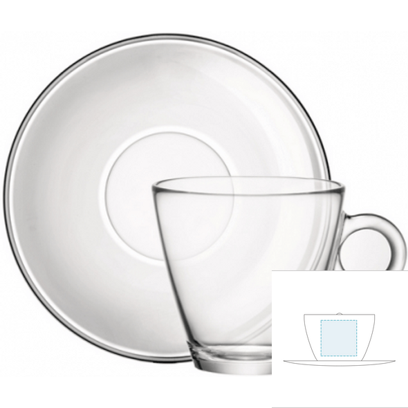 Glass cappuccino kopp och fat set - Royal Glass cappuccino kopp och fat set - Royal