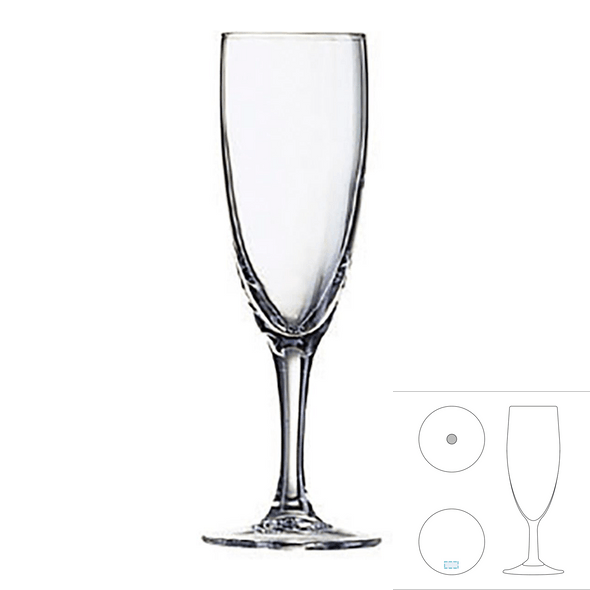 Flûte à champagne en verre - ARCOROC™ - Elegance