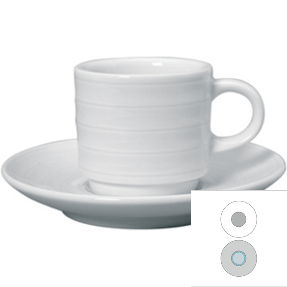 Juego de taza para moka y plato de cerámica - Roulette H Juego de taza para moka y plato de cerámica - Roulette H