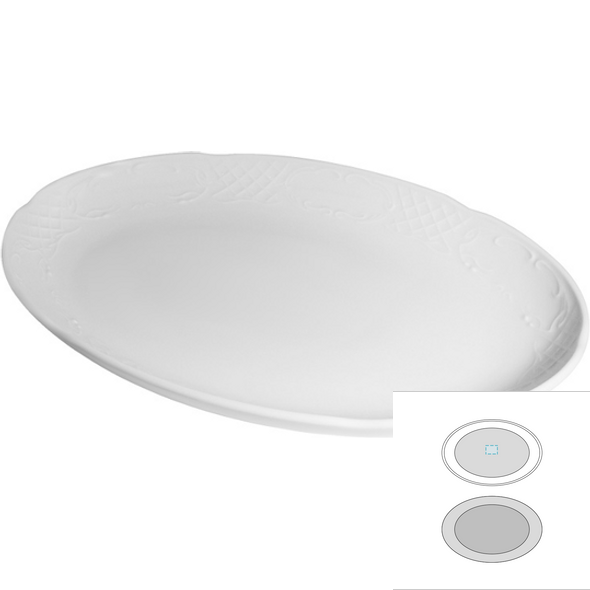 Keramický oválný servírovací talíř - Augusta