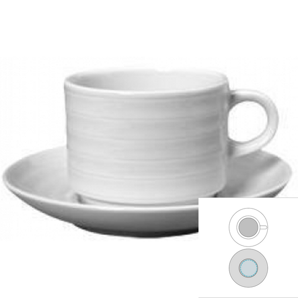 Keramik cappuccino kop og underkop sæt - Roulette