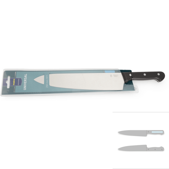 Kokkekniv i rustfritt stål med plasthåndtak - Rebit