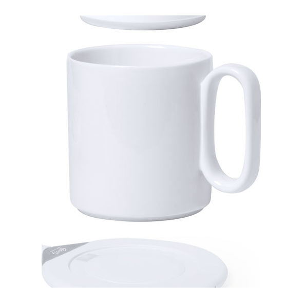 Ensemble de tasses Kalan avec chauffe-tasse sans fil et chargeur Ensemble de tasses Kalan avec chauffe-tasse sans fil et chargeur