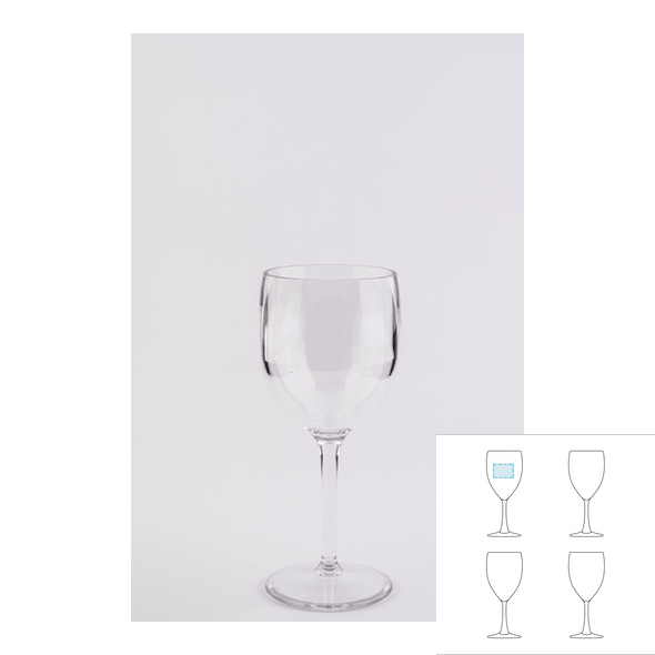 Onbreekbaar plastic wijnglas