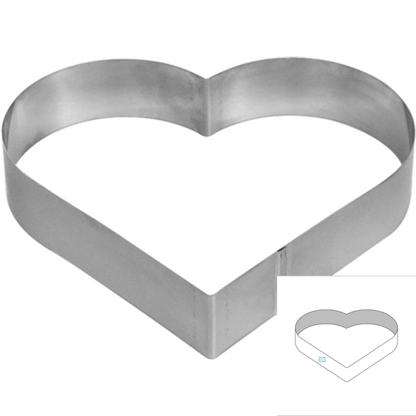 Orecchino in acciaio inox a forma di cuore Orecchino in acciaio inox a forma di cuore