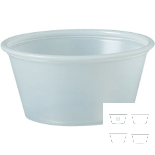 Paquete de vasos para salsa de plástico (2400 un)