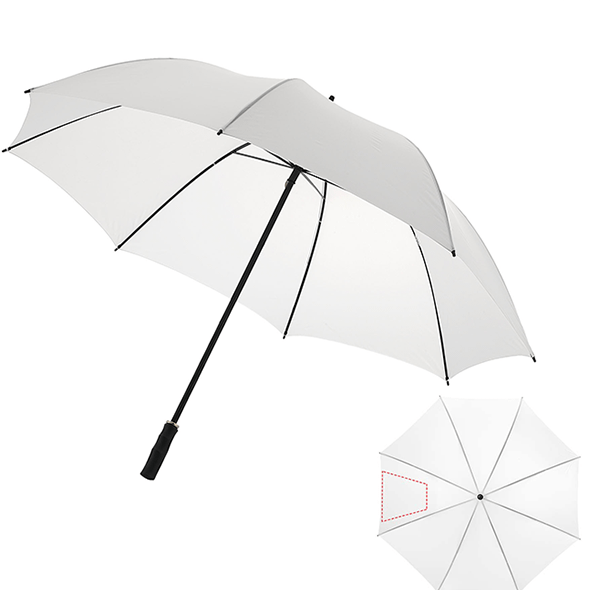 Parapluie Personnalisable Golf Bleu/Blanc/Rouge : Poignée en bois