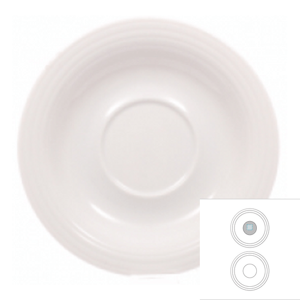 Piattino circolare per tazzina da caffè/latte in ceramica - Duo Piattino circolare per tazzina da caffè/latte in ceramica - Duo