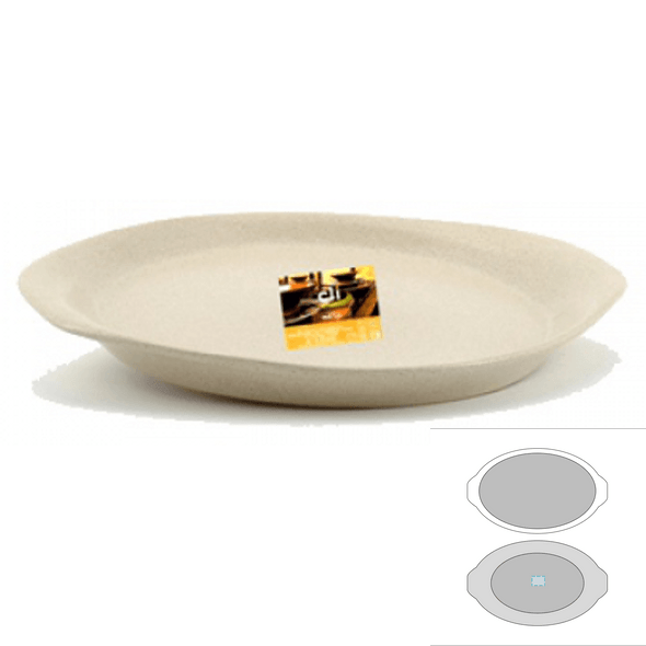 Piatto ovale in ceramica con manico - Cli - Mesa Piatto ovale in ceramica con manico - Cli - Mesa