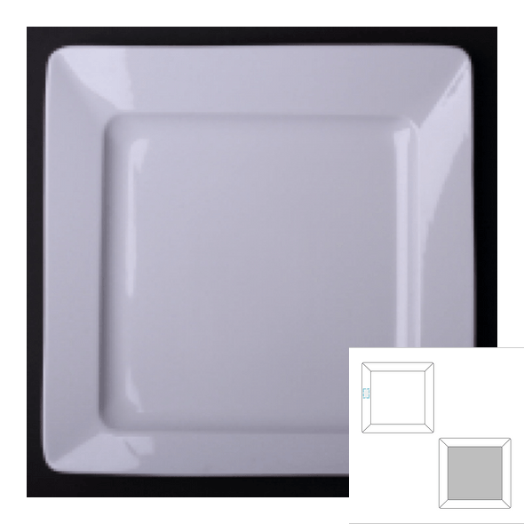 Piatto quadrato in ceramica - Eclipse Piatto quadrato in ceramica - Eclipse