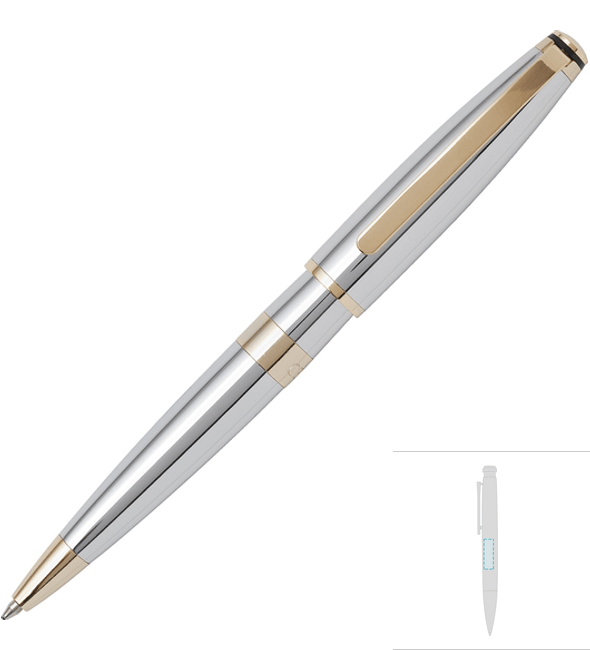 Bicolor Chrome ballpoint pen - Cerruti 1881™
