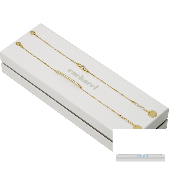 Victoire Gold Bracelet + Courbe Bracelet Set - Cacharel™