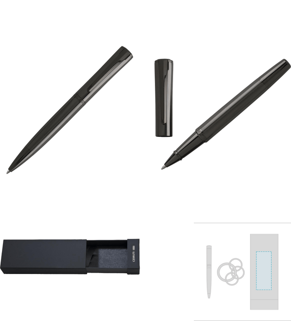 Conquest kulepenn + Conquest Gun rullepennsett - Cerruti 1881™ Conquest kulepenn + Conquest Gun rullepennsett - Cerruti 1881™