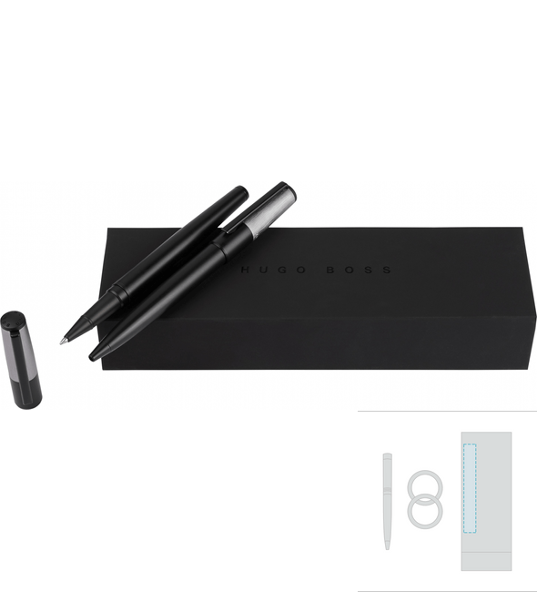 Zestaw długopisów Gear Minimal + pióro kulkowe Gear Minimal - Hugo Boss™ Zestaw długopisów Gear Minimal + pióro kulkowe Gear Minimal - Hugo Boss™