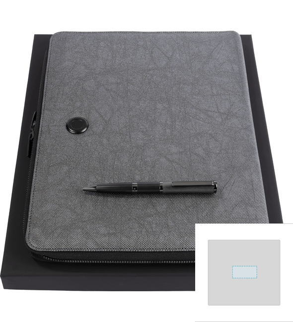 Bolígrafo Gleam & Juego de carpetas para conferencias A4 Gleam - Hugo Boss™