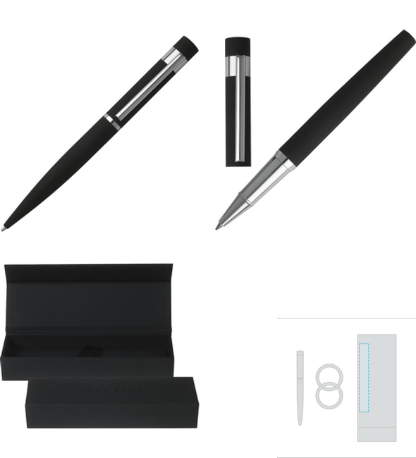 Set penna a sfera Black Loop + penna roller Black Loop - Hugo Boss™ Set penna a sfera Black Loop + penna roller Black Loop - Hugo Boss™