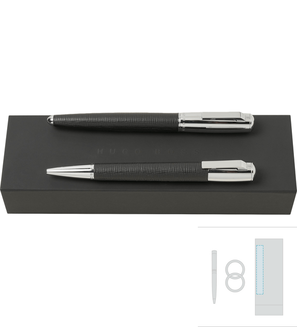 Set penna a sfera nera Pure Tradition + penna roller nera Pure Tradition - Hugo Boss™ Set penna a sfera nera Pure Tradition + penna roller nera Pure Tradition - Hugo Boss™