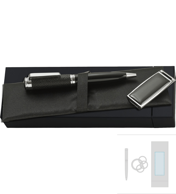 Set Bolígrafo Tune & Pendrive Zoom Negro 16Gb - Cerruti 1881™ Set Bolígrafo Tune & Pendrive Zoom Negro 16Gb - Cerruti 1881™