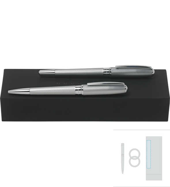 Juego de bolígrafo Essential Chrome Nib y Juego de bolígrafo Essential Chrome Matte - Hugo Boss™ Juego de bolígrafo Essential Chrome Nib y Juego de bolígrafo Essential Chrome Matte - Hugo Boss™