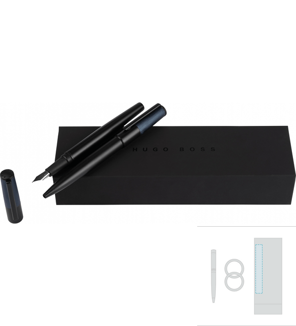 Gear Minimal Negro y Navy Pen y Gear Minimal Negro y Navy Bolígrafo Set - Hugo Boss™