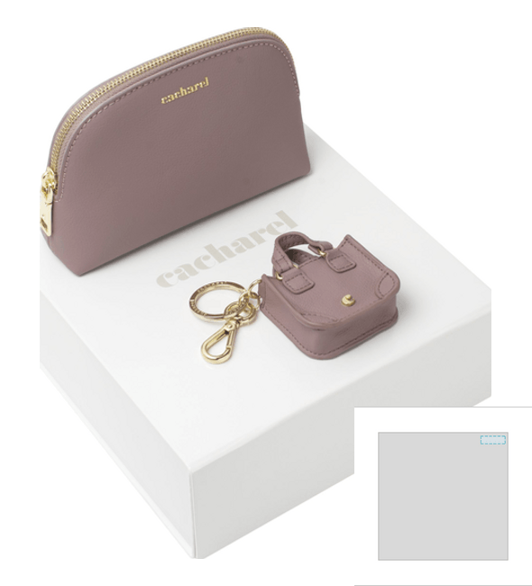 Set portachiavi Victoire Taupe + Borsa da toilette piccola Victoire Taupe - Cacharel™ Set portachiavi Victoire Taupe + Borsa da toilette piccola Victoire Taupe - Cacharel™