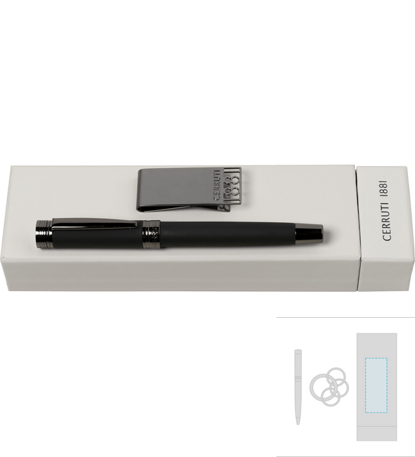 Zoom Geldclip + Zoom Rollerball Pen Set - Cerruti 1881™