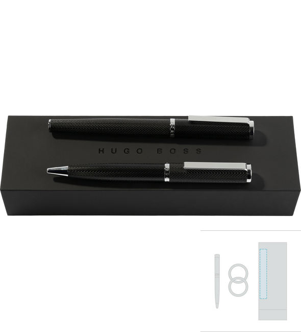Juego Formation Bolígrafo con plumín cromado en espiga y Bolígrafo con punta cromada en espiga Formation - Hugo Boss™ Juego Formation Bolígrafo con plumín cromado en espiga y Bolígrafo con punta cromada en espiga Formation - Hugo Boss™