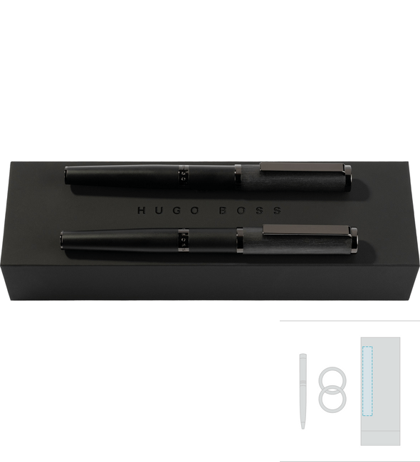 Formation Glare Set Fountain Pen + Rollerball Formation Gleam Pen - Hugo Boss™ Formation Glare Set Fountain Pen + Rollerball Formation Gleam Pen - Hugo Boss™