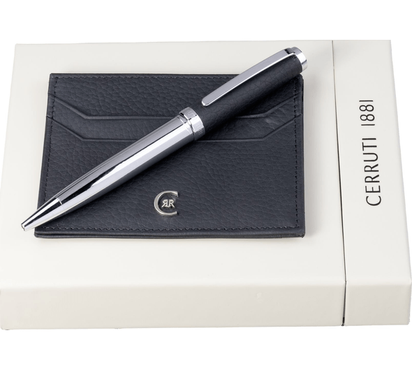 Hamilton Black Card Holder Hamilton Black Ballpoint Pen Set Cerruti 1881