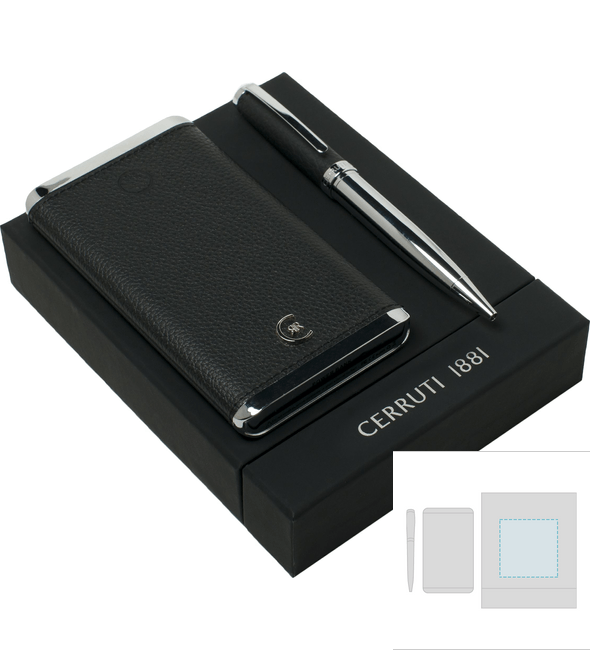 Hamilton Black Power Bank + Hamilton Black Kugelschreiber-Set – Cerruti 1881™ Hamilton Black Power Bank + Hamilton Black Kugelschreiber-Set – Cerruti 1881™