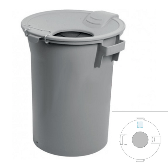 Plastový kbelík s nálevkovým víkem Plastový kbelík s nálevkovým víkem