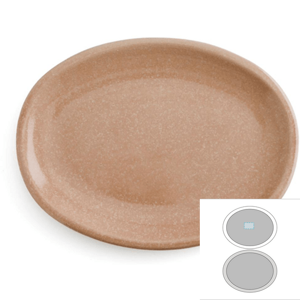 Plat de service ovale en céramique - Barro Anaflor Plat de service ovale en céramique - Barro Anaflor