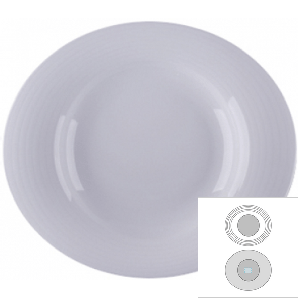 Plato oval raso de cerámica -  Duo