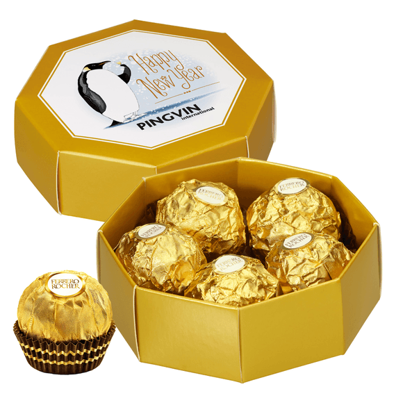 Coffret Cadeau Doré avec Ferrero Rocher™