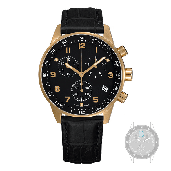 Montre bracelet MONTREUX Chronographe Swiss Made BIZAY