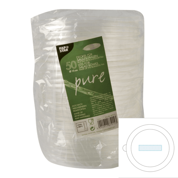 Ronde kartonnen deksels pakket - Pure (50 un) Ronde kartonnen deksels pakket - Pure (50 un)