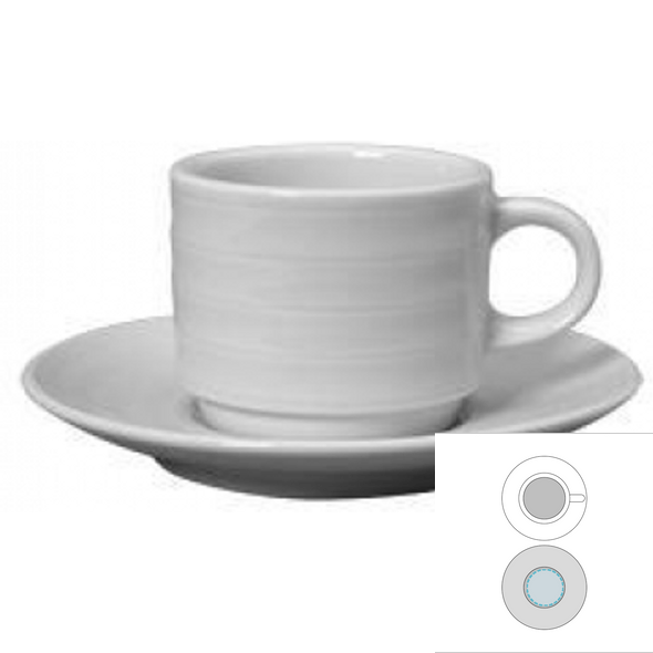 Set tazzina da caffè e piattino in ceramica - Roulette