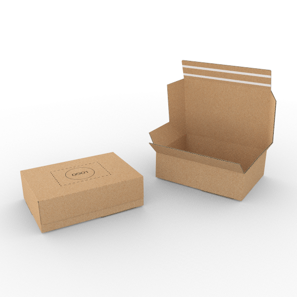 Single Wall Cardboard Postal Boxes with Double Adhesive Lock