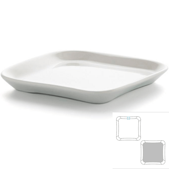 Square ceramic plate - Alaska Square ceramic plate - Alaska
