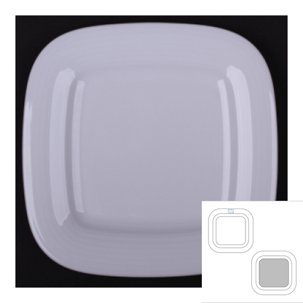 Square ceramic plate - Duo