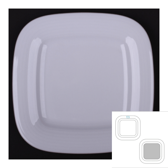 Square ceramic plate - Duo Square ceramic plate - Duo