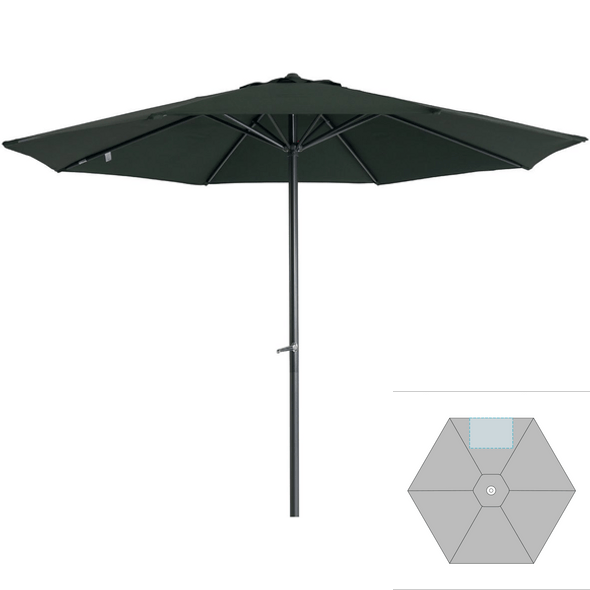 Stof parasol med krank Stof parasol med krank